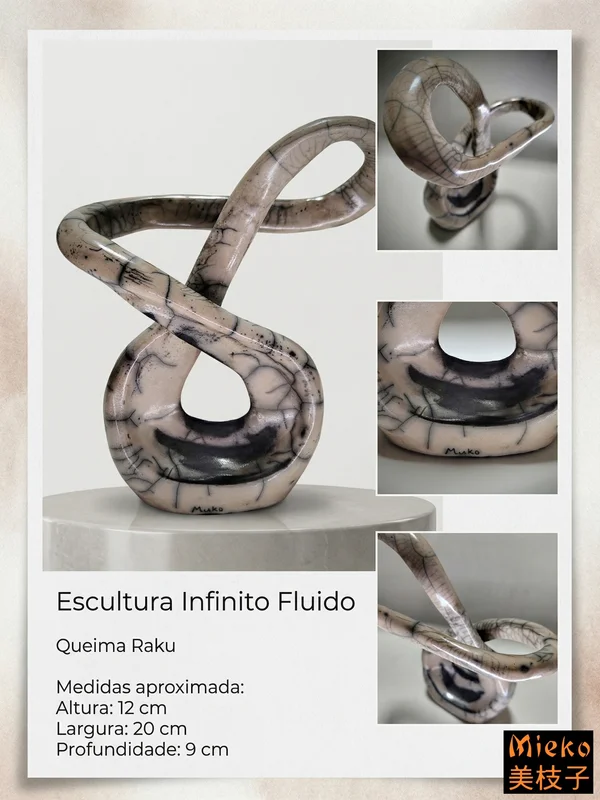 R$ 500 (PIX) R$ 600 (CARTÃO) Escultura Infinito Fluido